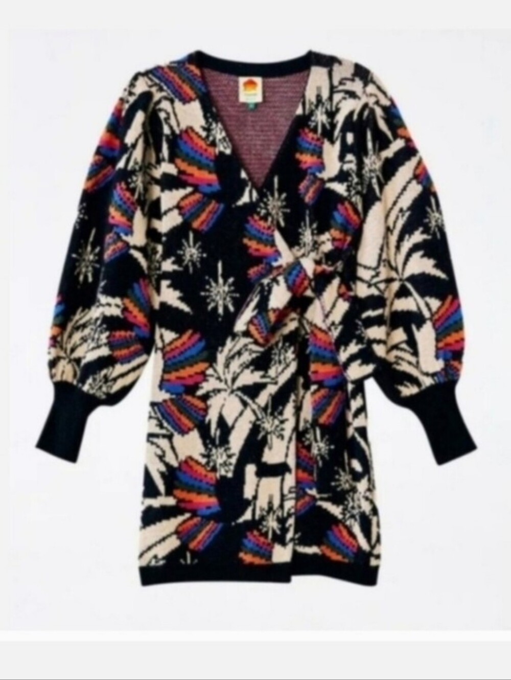 FARM RIO TOUCAN WAVE SWEATER DRESS